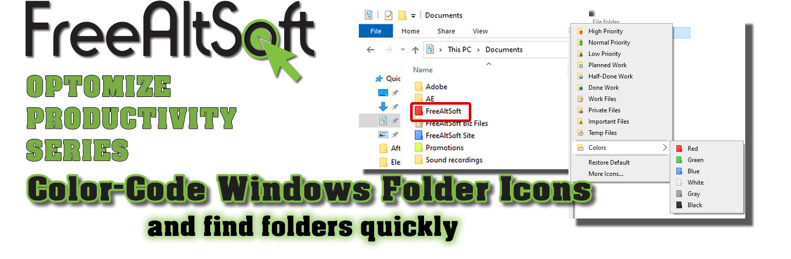 Color Code Windows 10 Folders FreeAltSoft